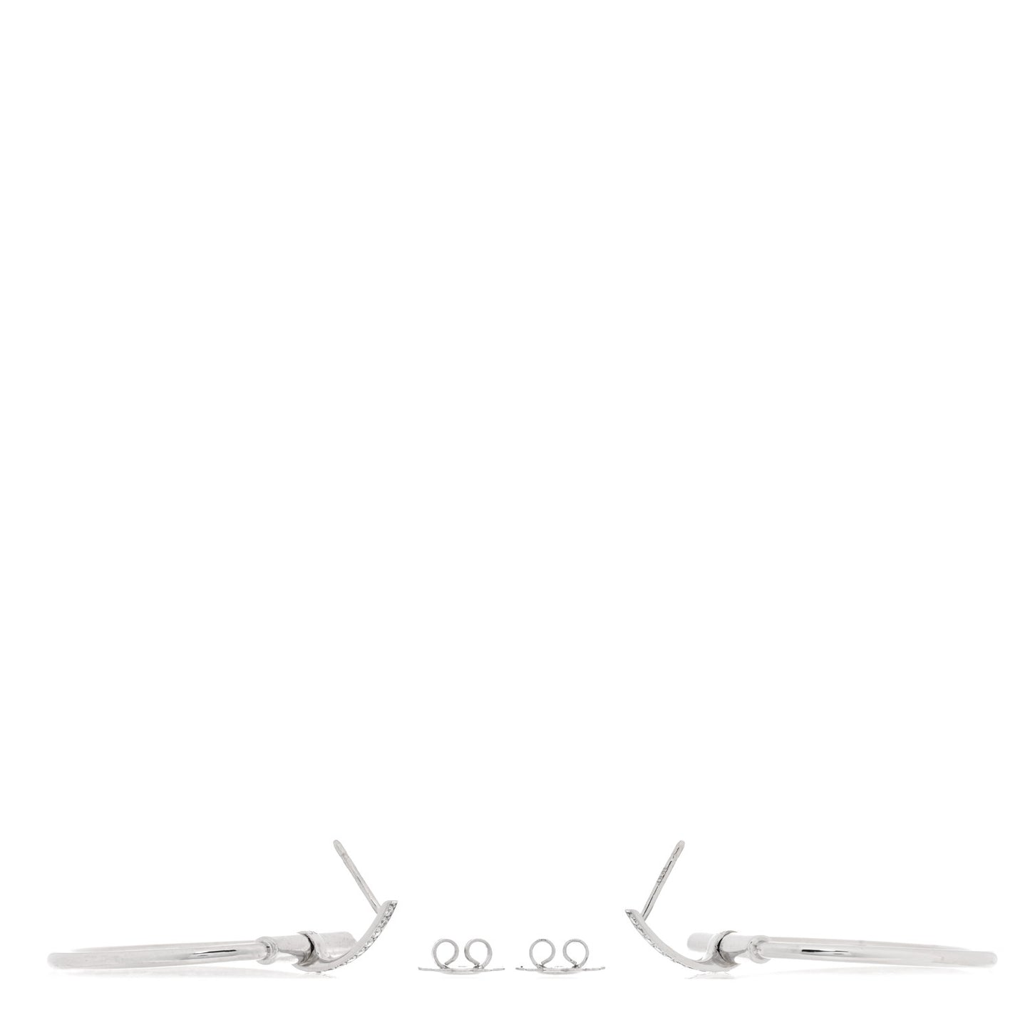 18K White Gold Diamond Classica Parisienne Round Drop Earrings