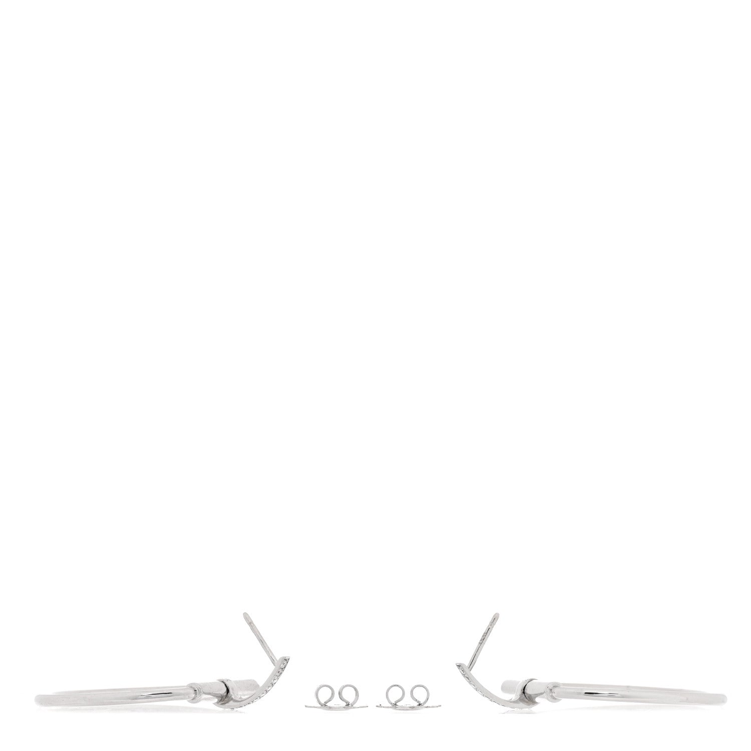 Roberto Coin 18K White Gold Diamond Classica Parisienne Round Drop Earrings 3 of 4
