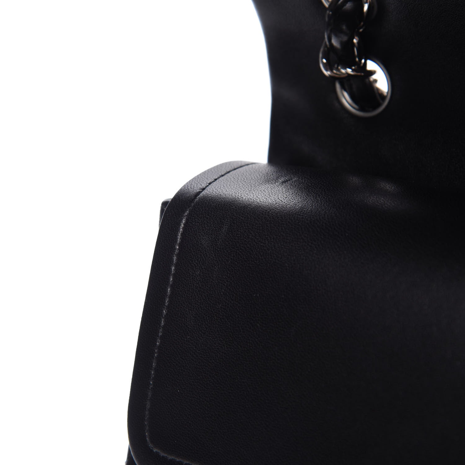 Chanel Lambskin Quilted Jumbo Double Flap Black 13 of 15
