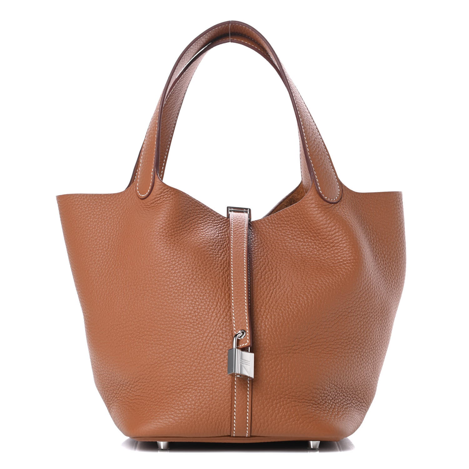 Hermes Taurillon Clemence Picotin Lock 22 MM Gold 1 of 11