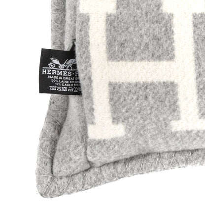 Hermes Wool Cashmere Avalon III Pillow PM Ecru Gris Clair 3 of 3