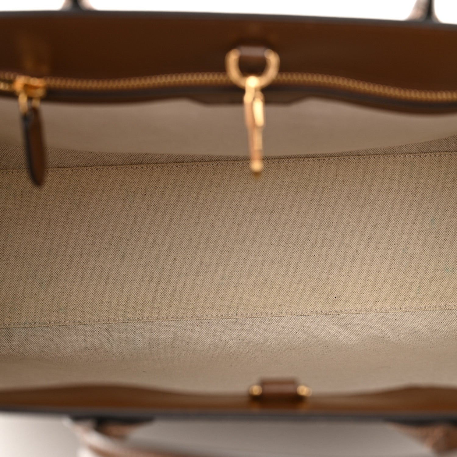 Gucci GG Supreme Monogram Azalea Calfskin Medium Retro Interlocking G Tote Bag Beige Ebony Brown Sugar 5 of 10