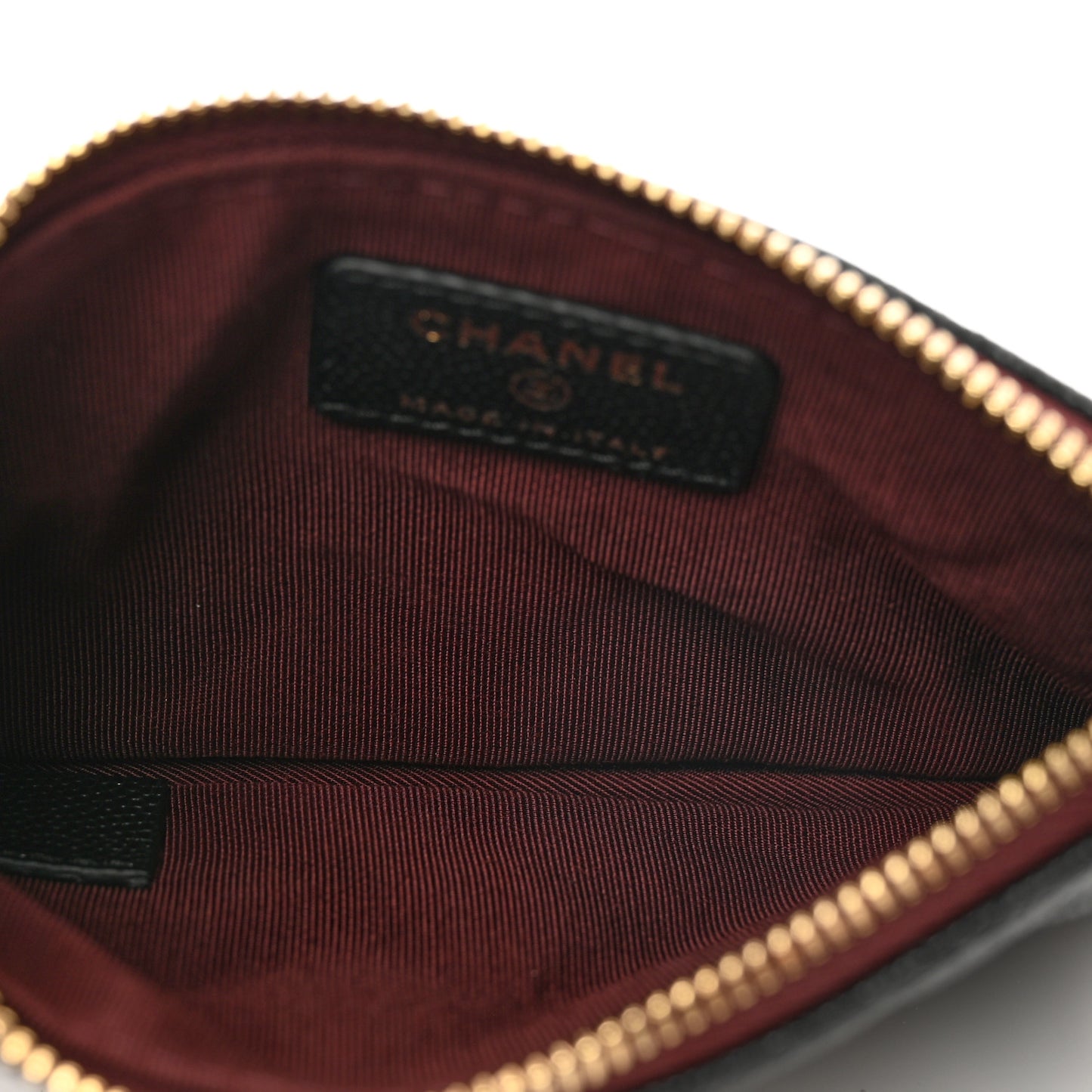 Caviar Quilted Small Cosmetic Case Black