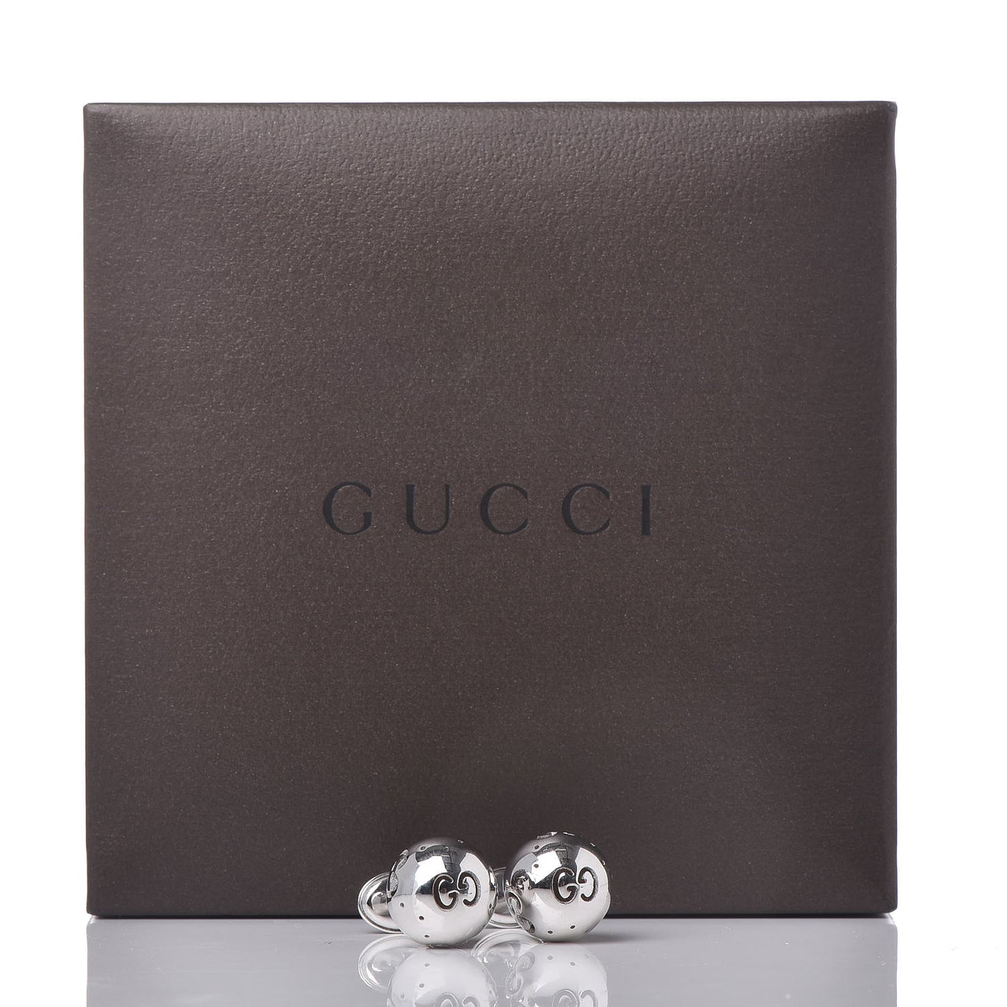 18K White Gold Icon Ball Stud Earrings