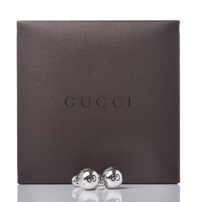 Gucci 18K White Gold Icon Ball Stud Earrings 6 of 6