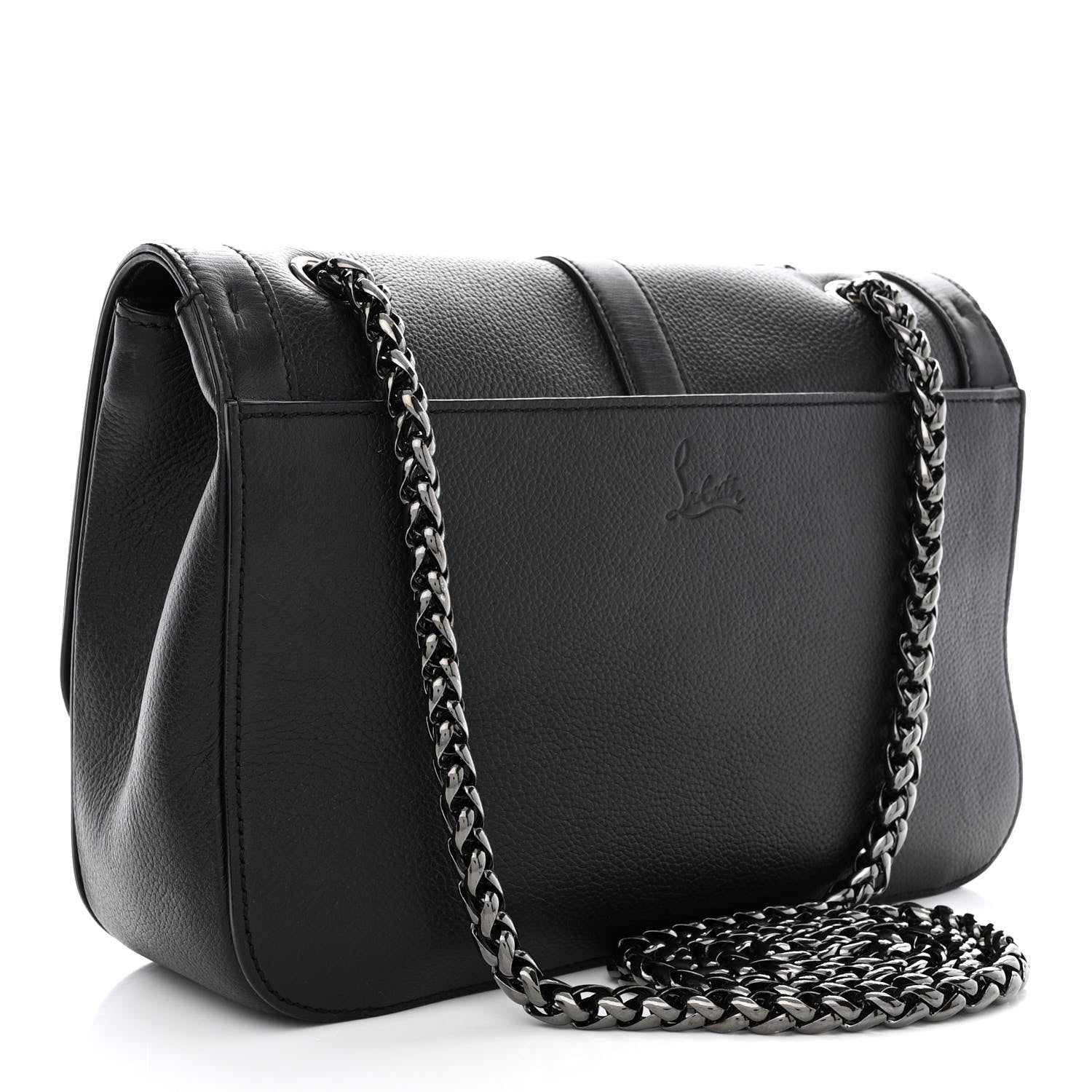 Christian Louboutin Calfskin Small Sweet Charity NV Shoulder Bag Black 3 of 10