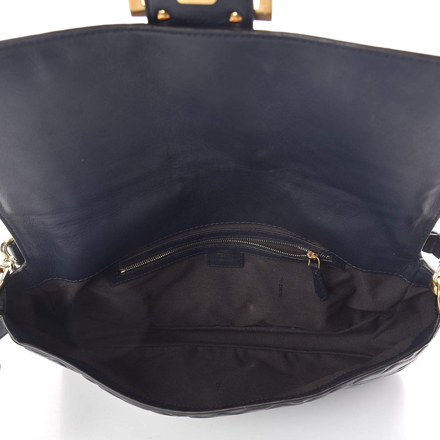 Nappa FF 1974 Embossed Large Baguette Midnight