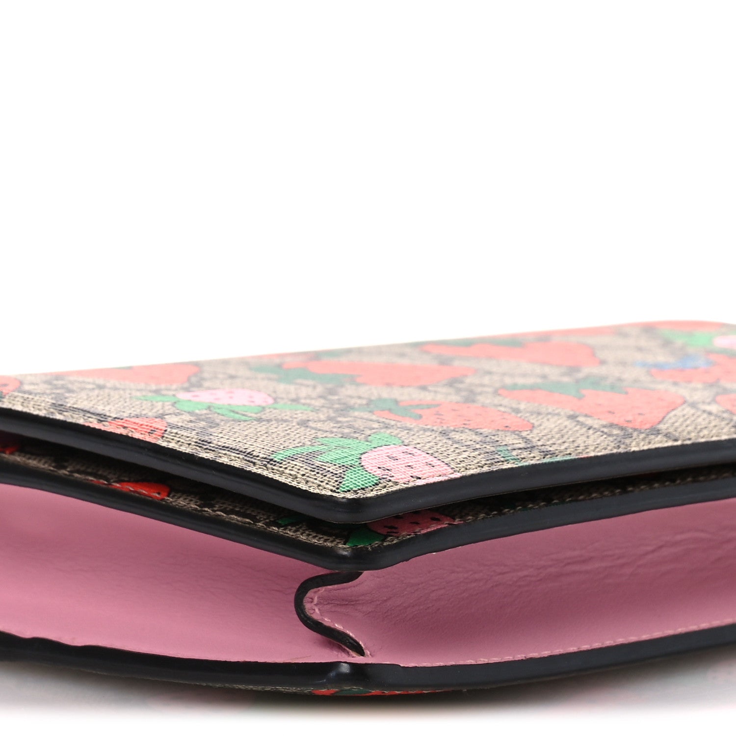 Gucci GG Supreme Monogram Strawberry Chain Wallet 8 of 10