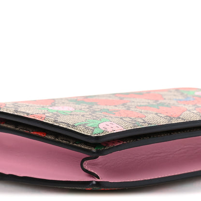 Gucci GG Supreme Monogram Strawberry Chain Wallet 8 of 10