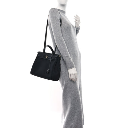Hermes Military Toile Vache Hunter Herbag Zip PM 31 Black 2 of 13