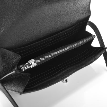 Hermes Chevre Mysore Kelly Longue Wallet Black 6 of 8