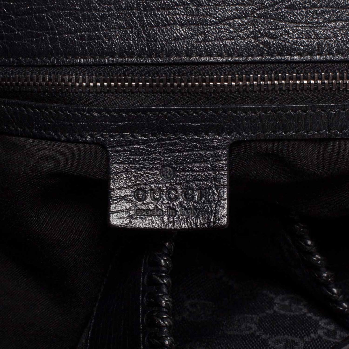 Monogram Large Horsebit Chain Hobo Black
