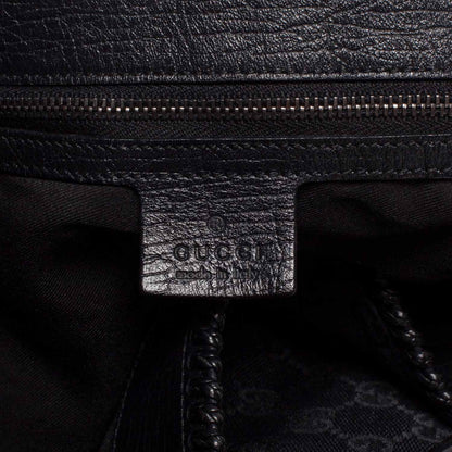 Gucci Monogram Large Horsebit Chain Hobo Black 8 of 9