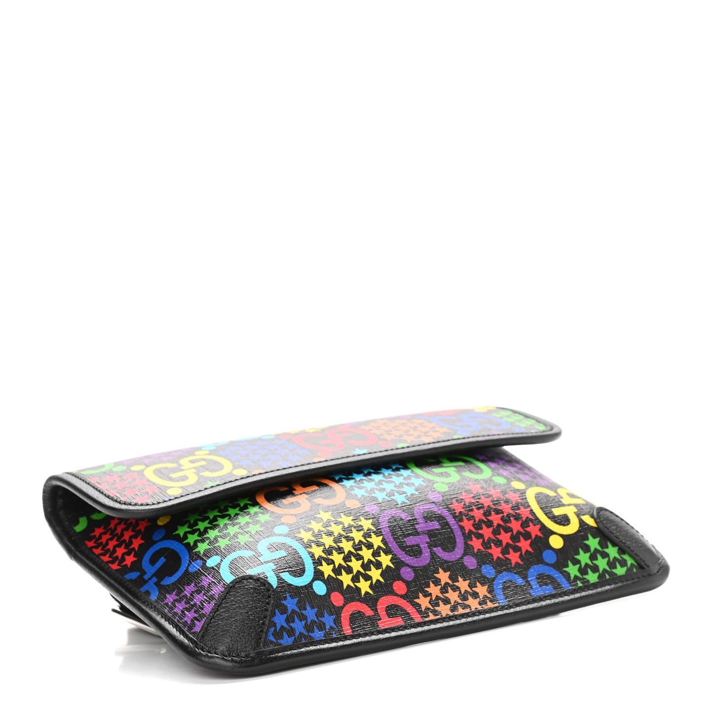 GG Supreme Monogram Psychedelic Slim Belt Bag Black