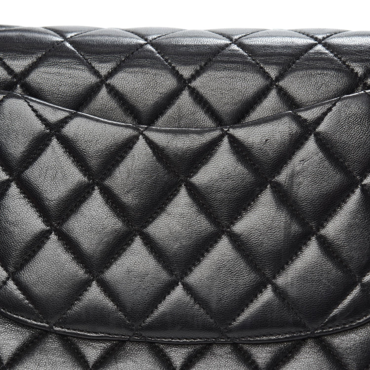 Chanel Lambskin Quilted Medium Rectangular Kelly Flap Bag Black 13 of 15