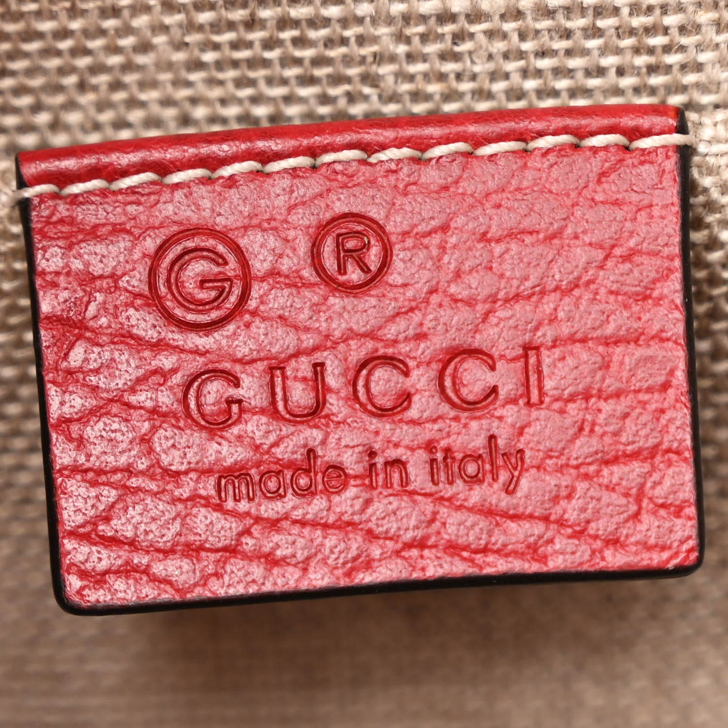 Gucci Dollar Calfskin Small Interlocking G Shoulder Bag Red 7 of 12