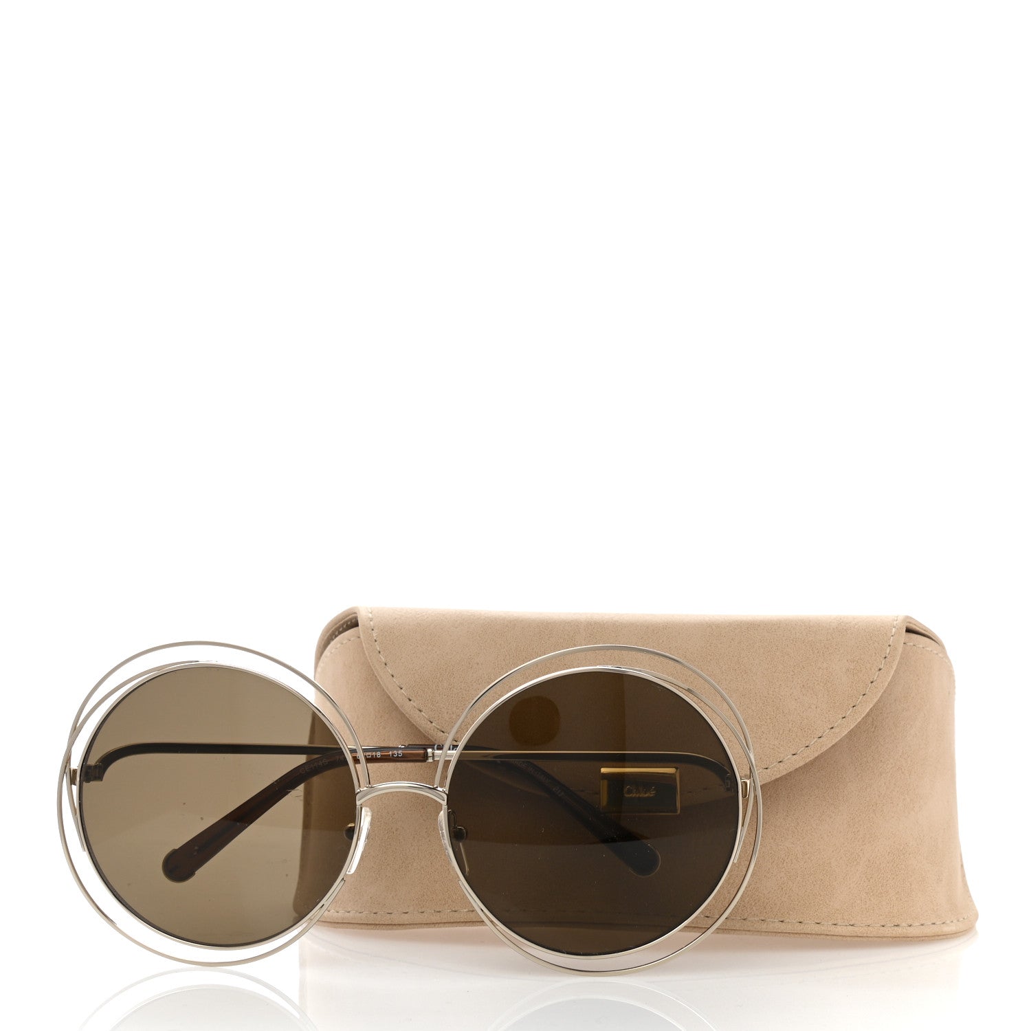 Chloe Oversized Round Carlina Oversized Round Sunglasses CE114S Gold 7 of 7