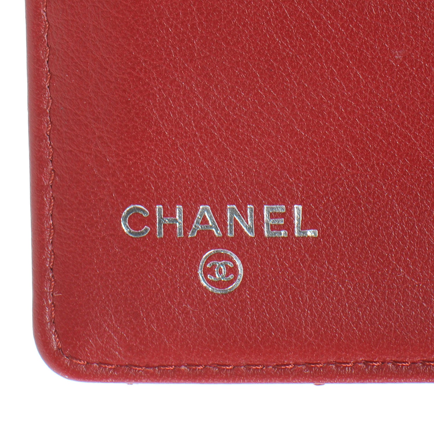Chanel Patent Quilted Yen Wallet Red 5 of 8