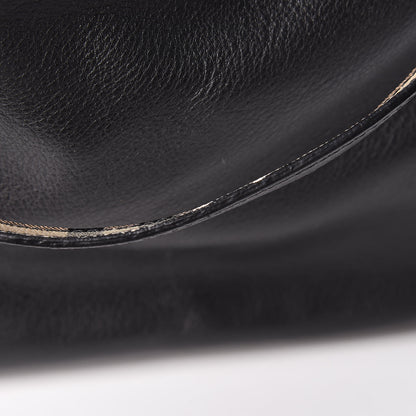 Burberry Calfskin Haymarket Check Small Canterbury Tote Black 17 of 19