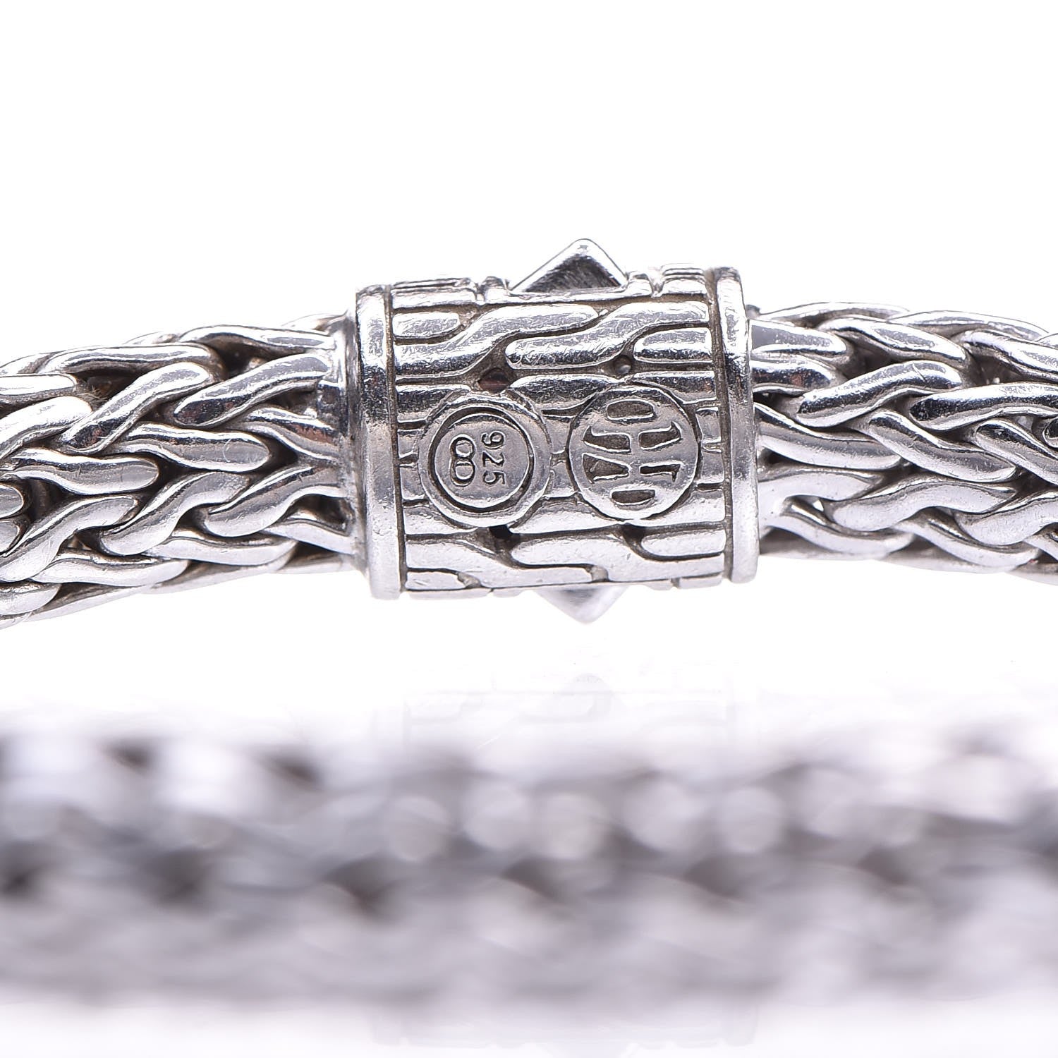 John Hardy Sterling Silver Blue Sapphire Classic Chain Clasp Bracelet M 4 of 5