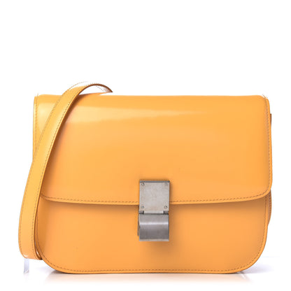 Celine Spazzolato Calfskin Medium Classic Box Flap Bag Daffodil 1 of 9
