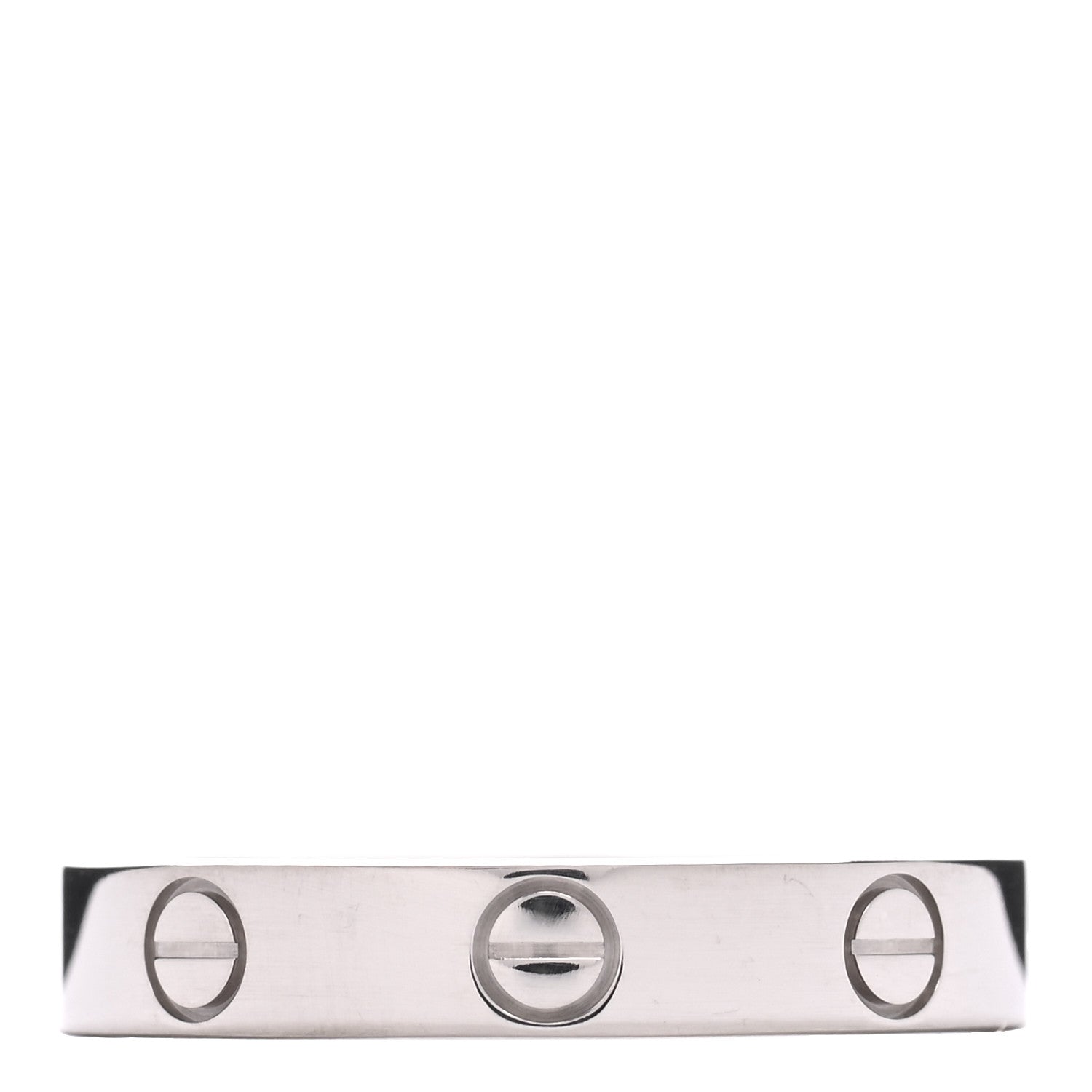 Cartier 18K White Gold 3.5mm LOVE Wedding Band Ring 55 7.25 3 of 5