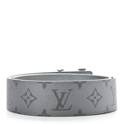 Louis Vuitton Monogram Reverse Taigarama 40mm LV Initiales Reversible Belt 85 34 Silver 2 of 5