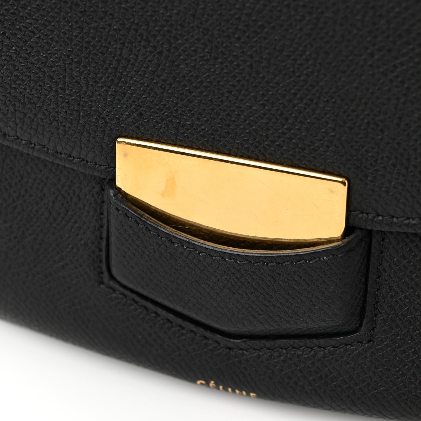 Grained Calfskin Medium Trotteur Black