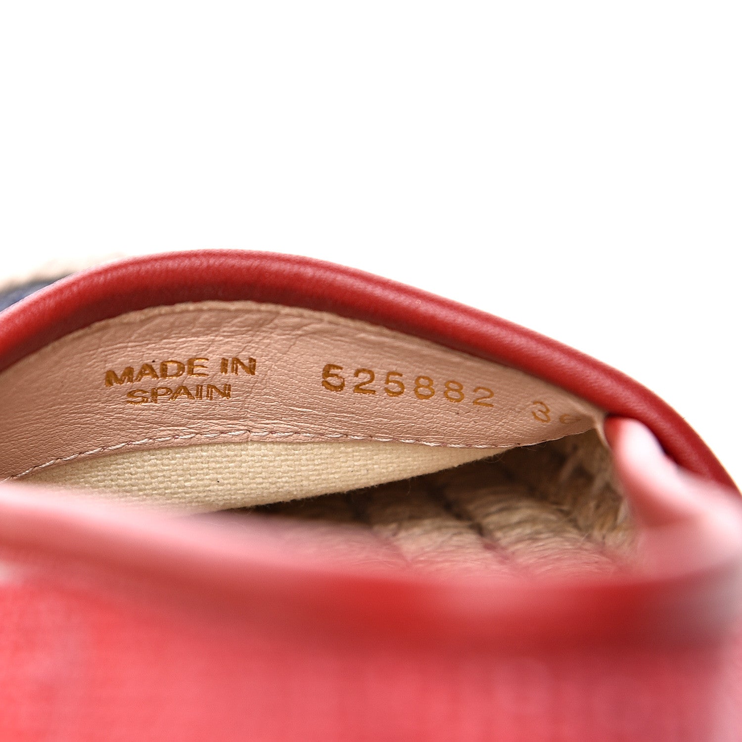 Gucci Canvas Sylvie Stripe Logo Womens Espadrilles 36 Mystic White Hibiscus Red Maritime 7 of 10