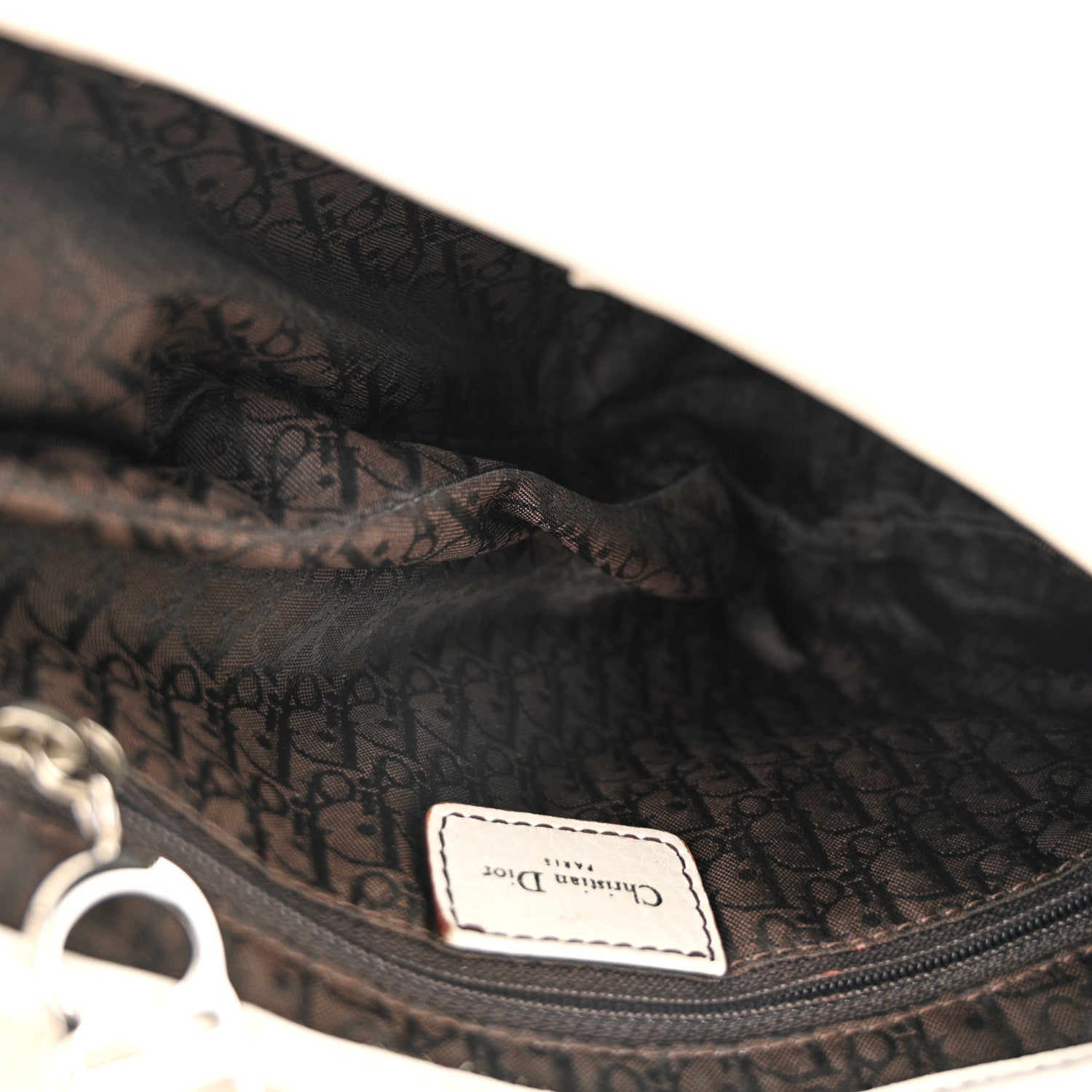 Christian Dior Calfskin Saddle Bag White 5 of 10