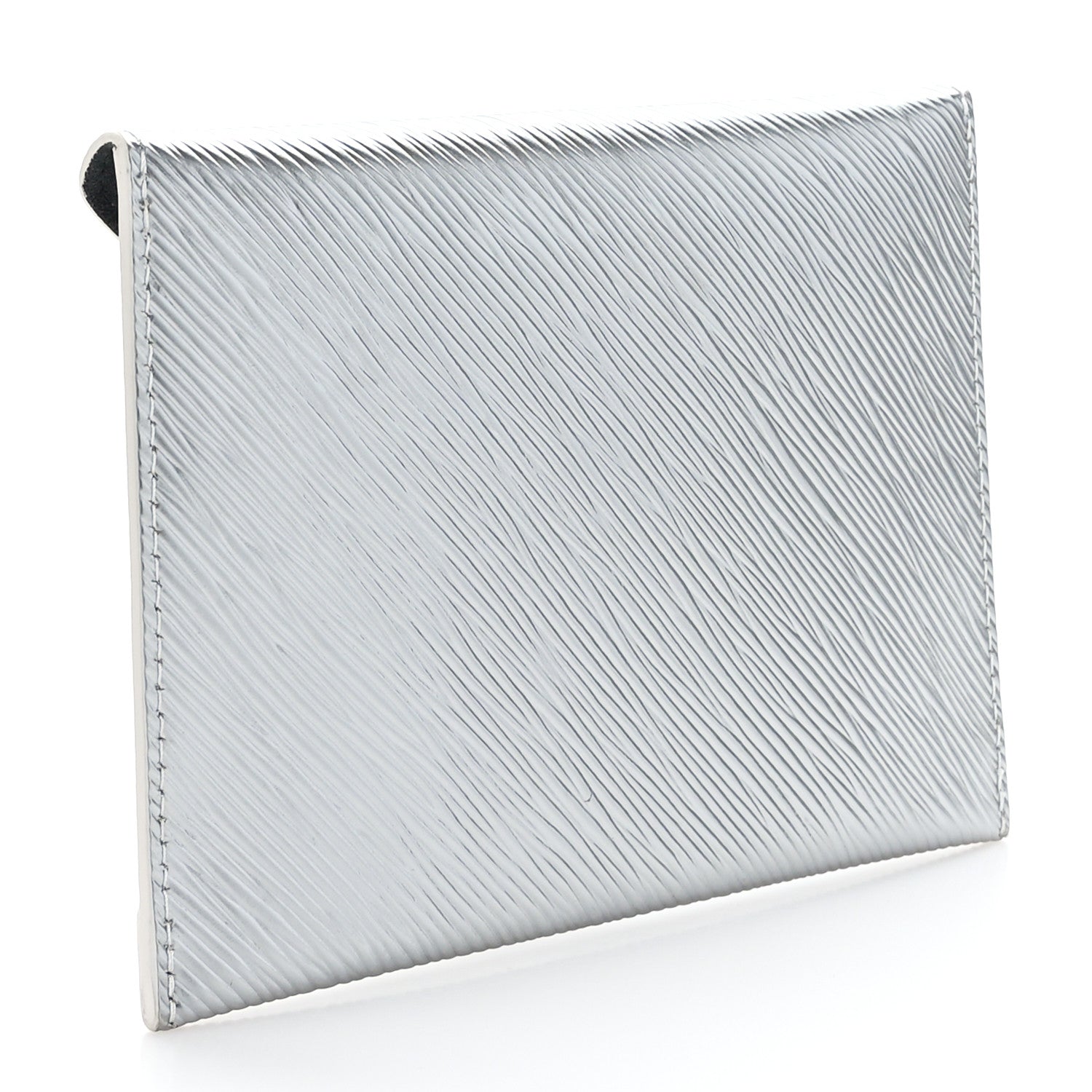 Louis Vuitton Metallic Epi Invitation Envelope Clutch Silver 3 of 6