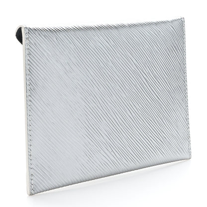 Louis Vuitton Metallic Epi Invitation Envelope Clutch Silver 3 of 6