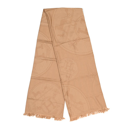 Hermes Cashmere Silk New Libris Confettis D'Ex Stole Kraft 2 of 3