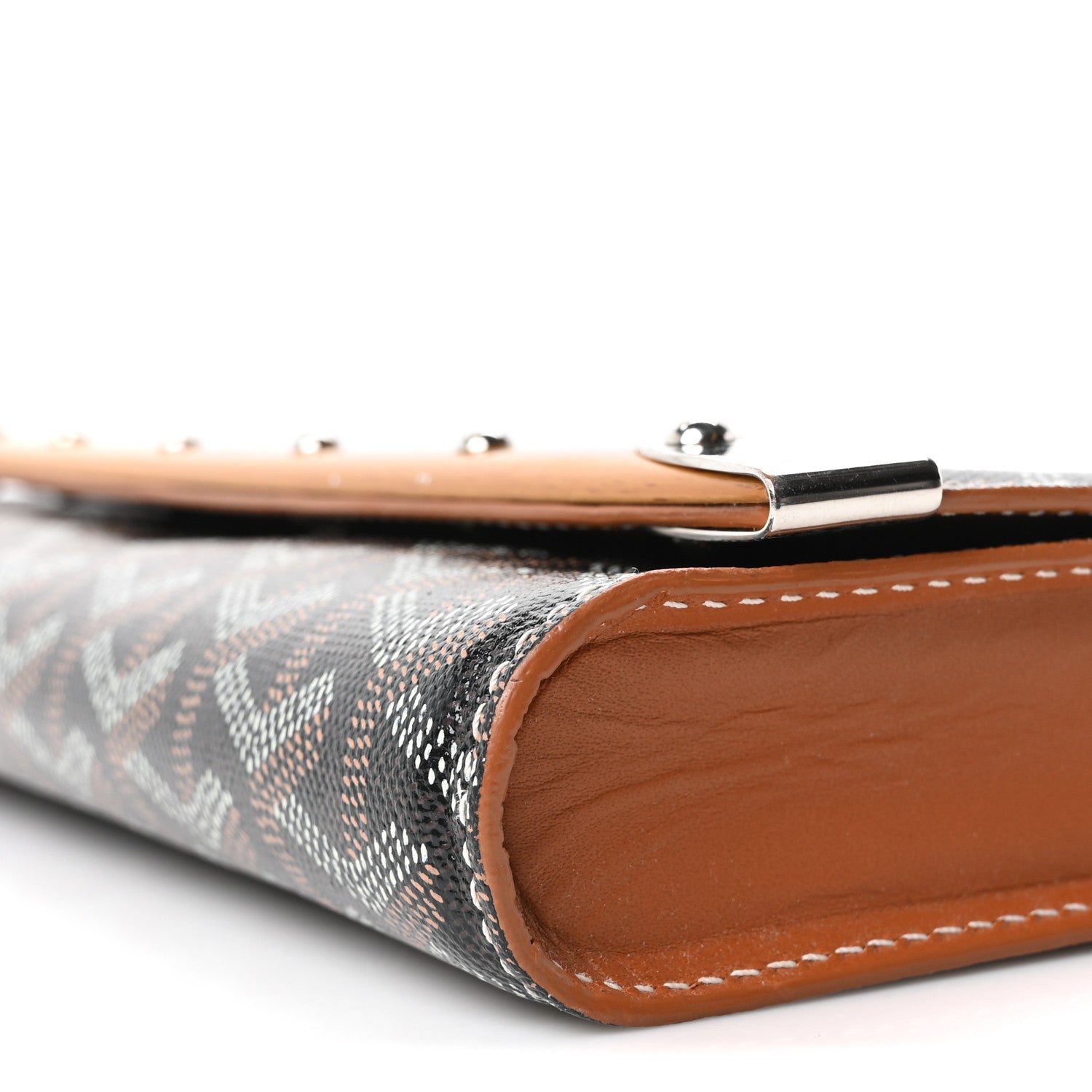 Goyard Goyardine Monte Carlo Bois Clutch With Strap Black Gold 9 of 9