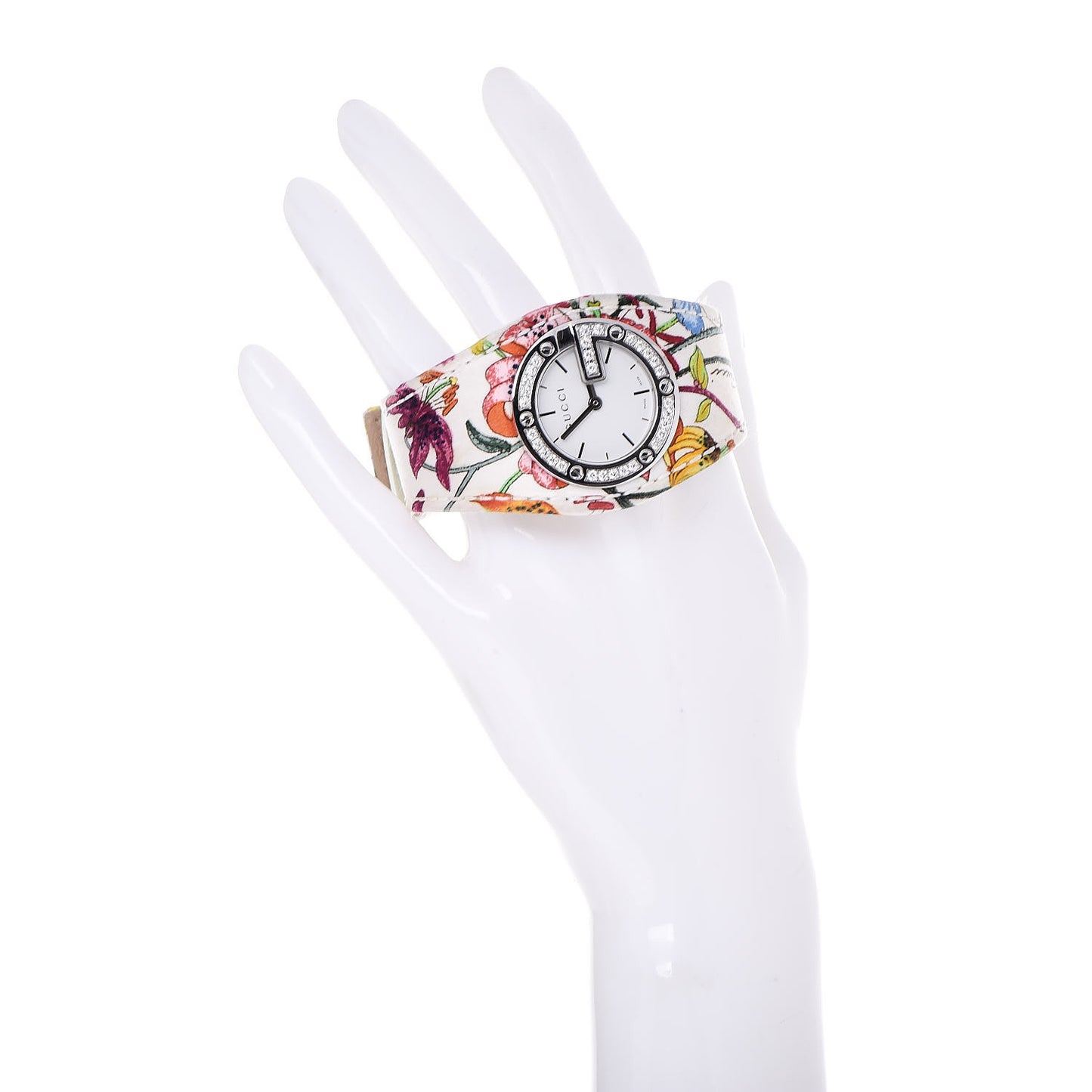 Stainless Steel Canvas Diamond Bezel 31mm 104 Flower Quartz Watch