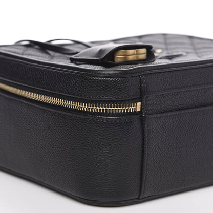 Chanel Caviar Quilted Large CC Filigree Vanity Case Navy 9 of 12