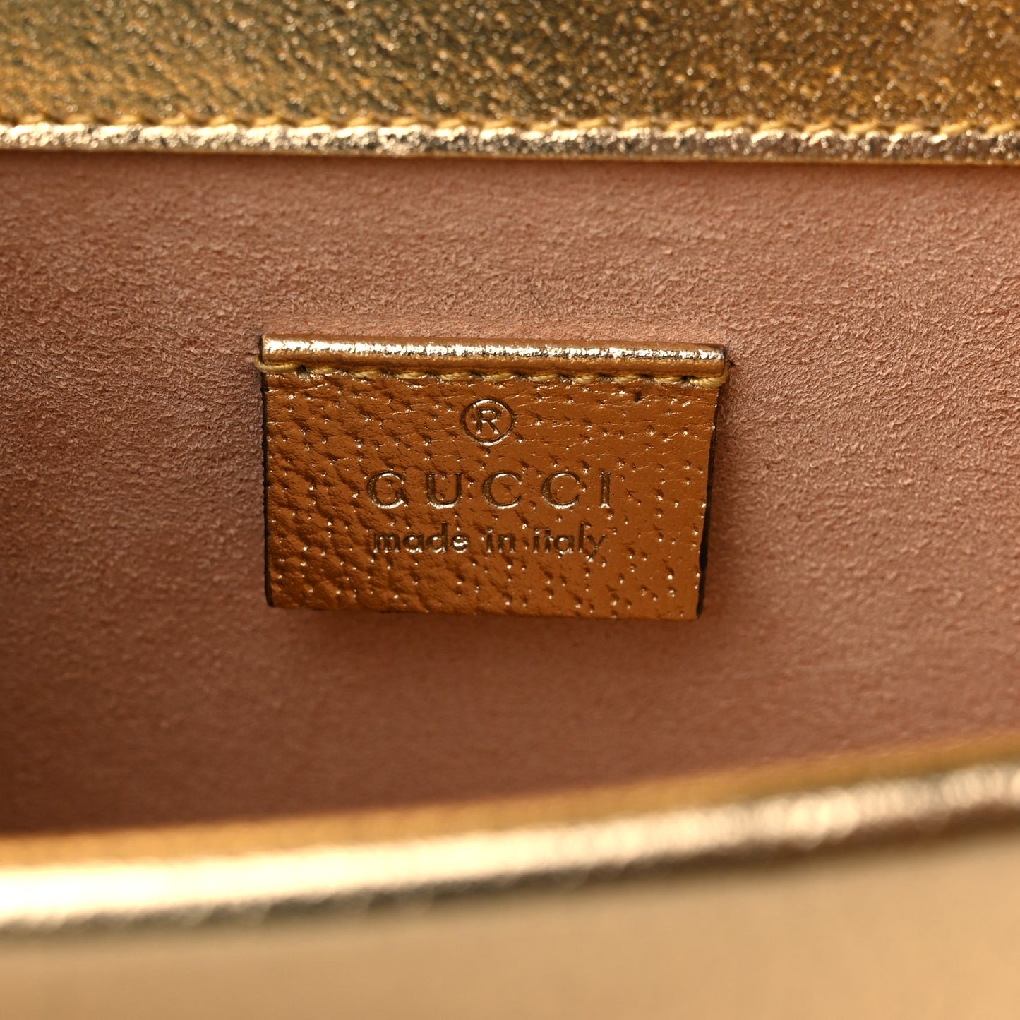 Metallic Textured Calfskin Crystal Small Dionysus Shoulder Bag Gold