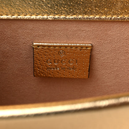 Gucci Metallic Textured Calfskin Crystal Small Dionysus Shoulder Bag Gold 6 of 10