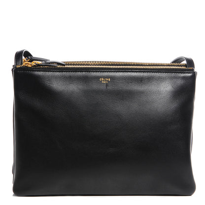 Celine Lambskin Large Trio Crossbody Bag Black 1 of 7