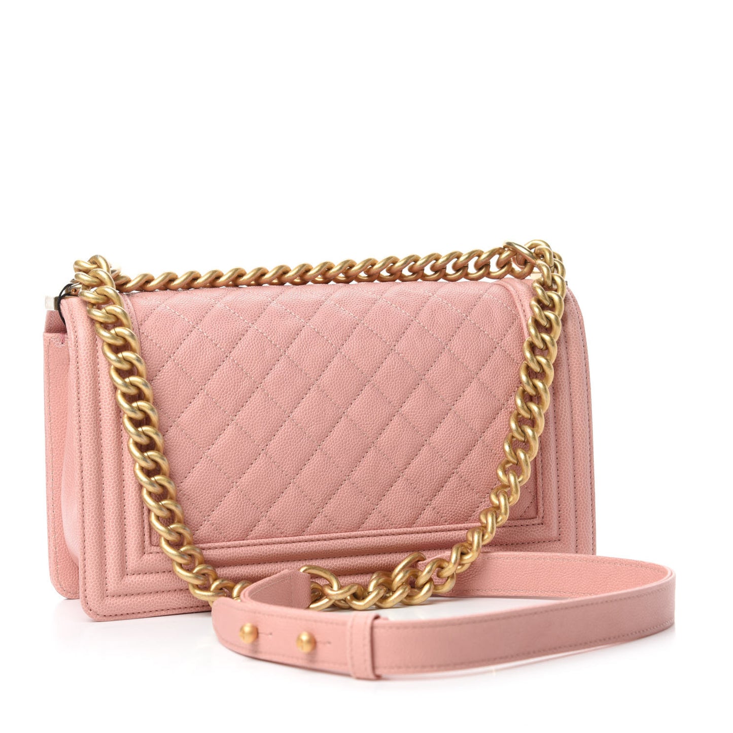 Caviar Quilted Medium Boy Flap Pink