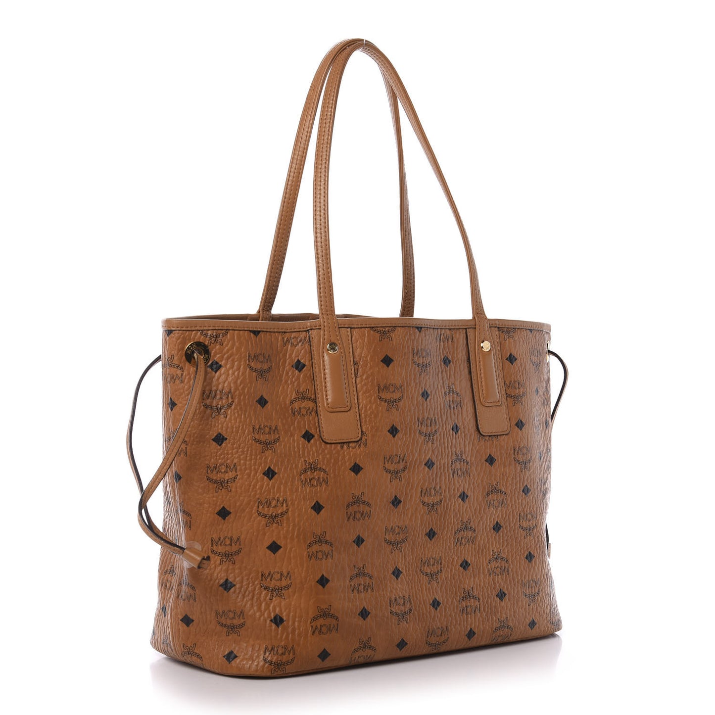 Visetos Medium Liz Reversible Shopper Tote Cognac