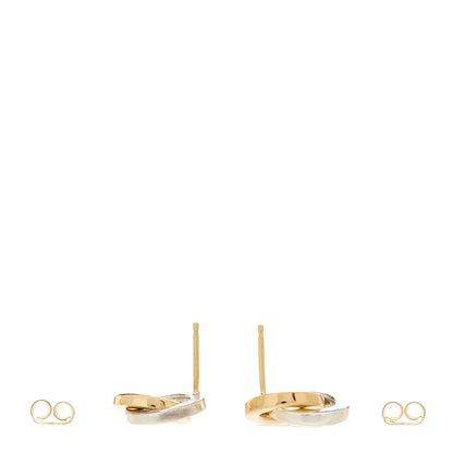 Tiffany Sterling Silver 18K Yellow Gold Interlocking Circle Earrings 3 of 4