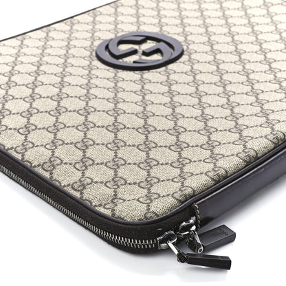 Gucci GG Plus Monogram Medium Interlocking G Laptop Case Dark Brown 11 of 13