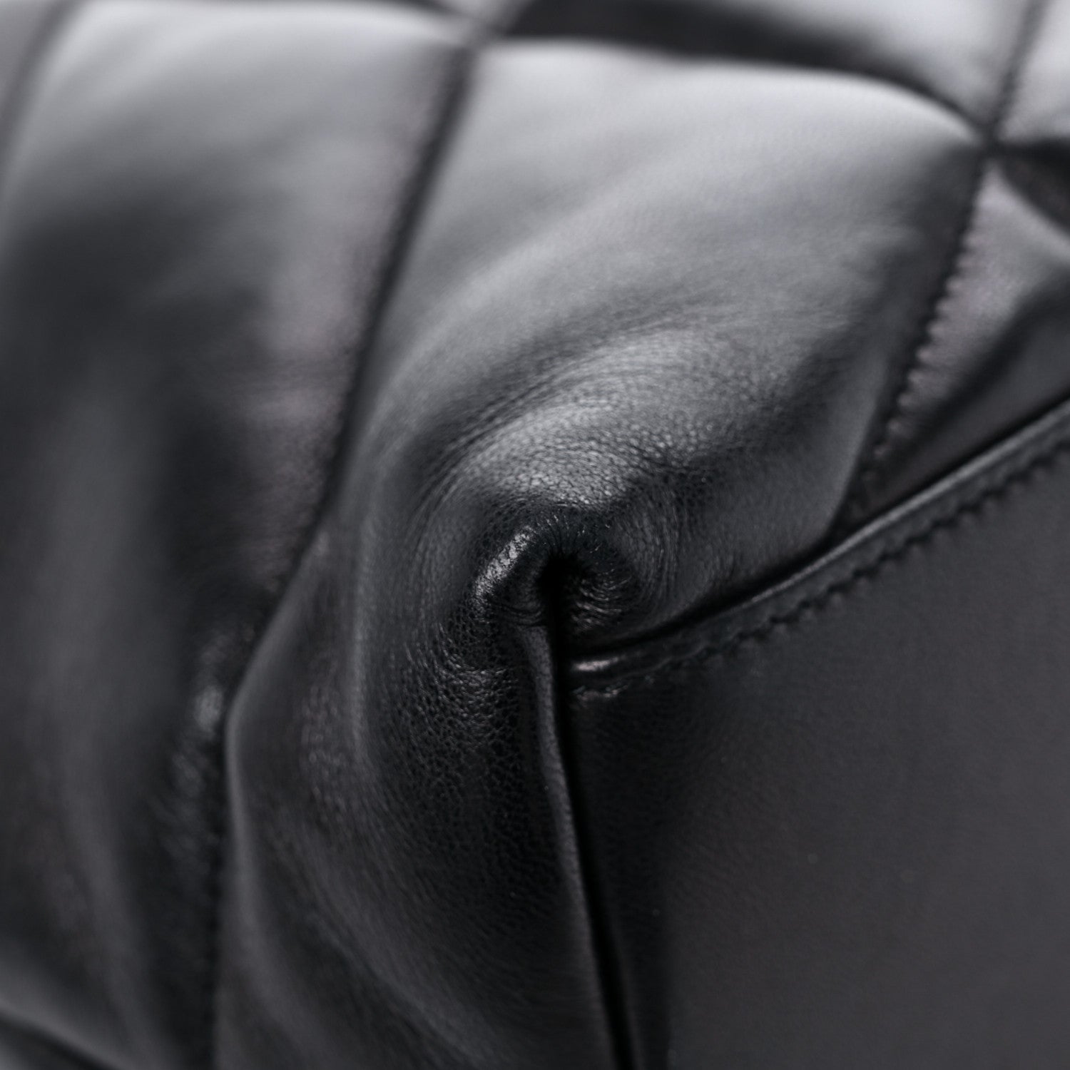 Saint Laurent Lambskin Quilted Medium Loulou Puffer Monogram Chain Satchel Black 11 of 13