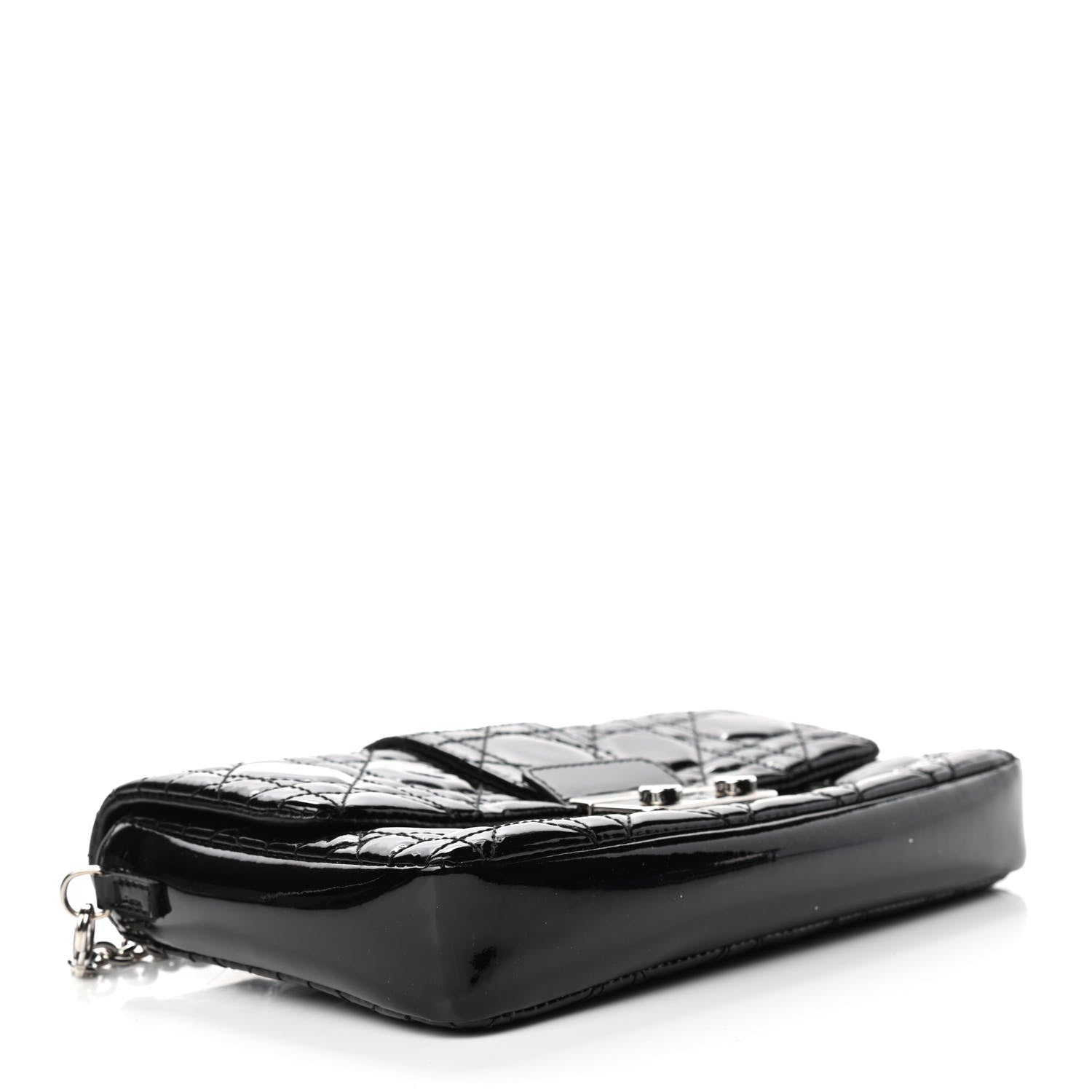 Christian Dior Patent Cannage New Lock Pouch Black 3 of 4