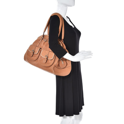 Christian Dior Calfskin Saddle Bowler Tan 2 of 17