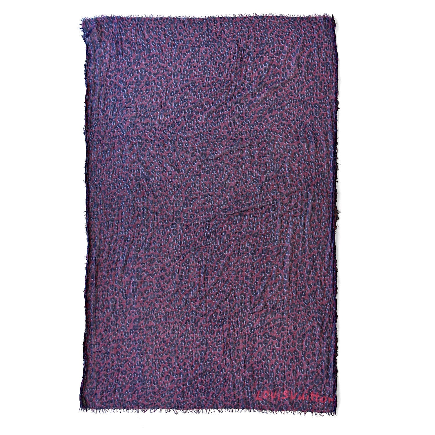 Louis Vuitton Cashmere Silk Leopard Etole Stole 3 of 4