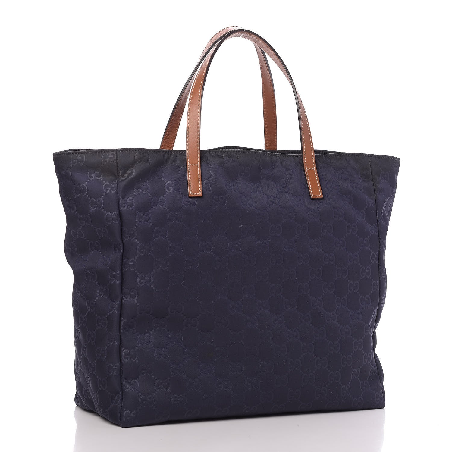 Gucci Nylon Guccissima Medium Tote Navy 3 of 12