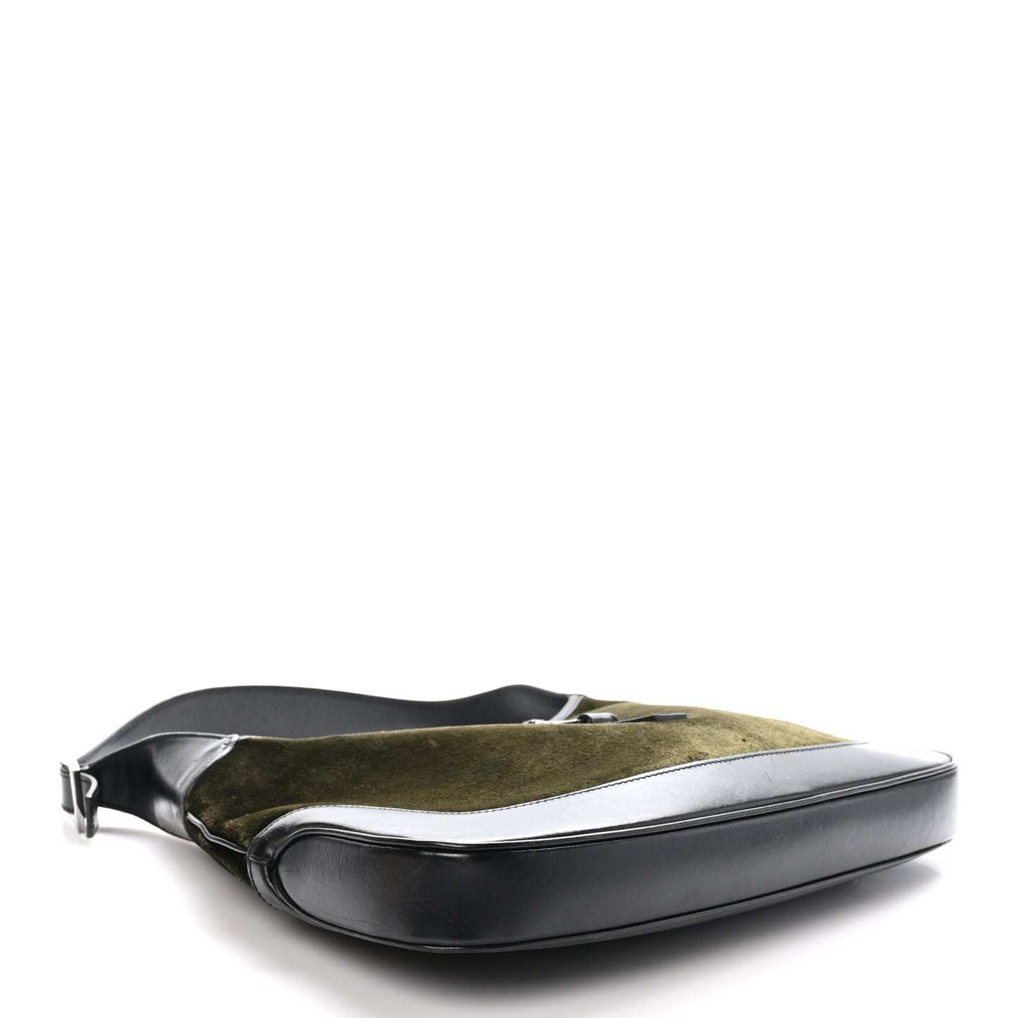 Velvet Calfskin Jackie O Hobo Black Green