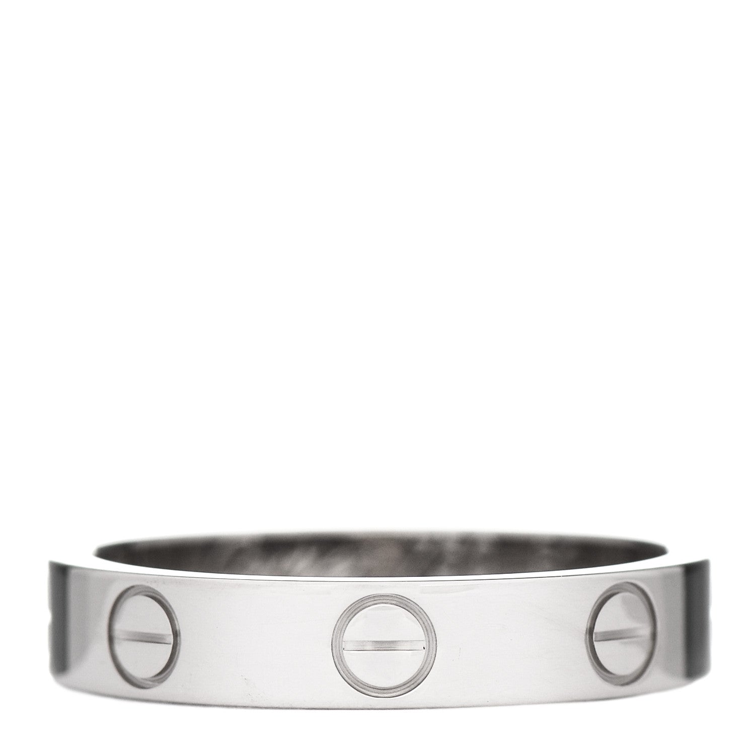 Cartier 18K White Gold 3.5mm LOVE Wedding Band Ring 51 5.75 1 of 5